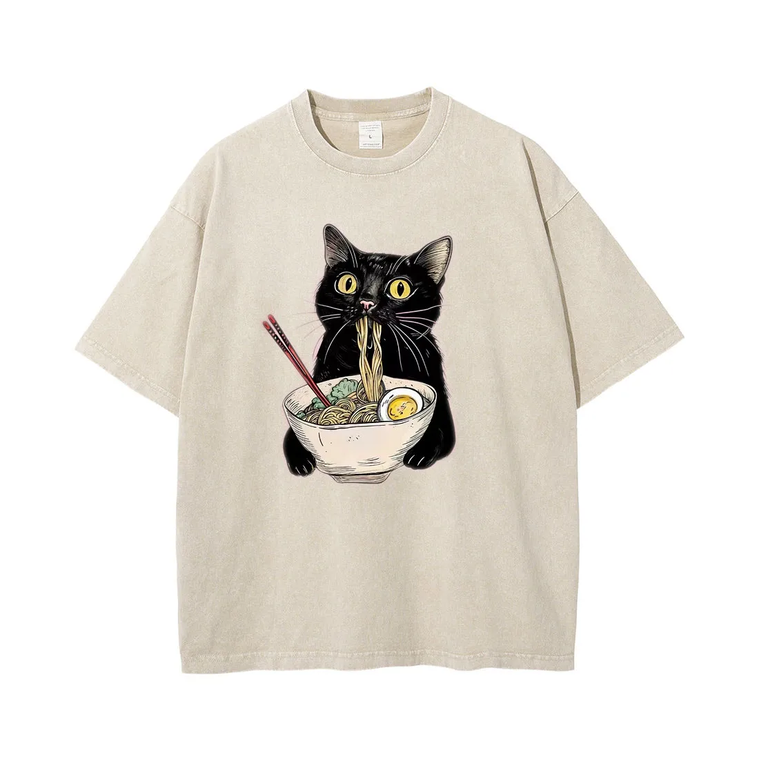 Noodle Ramen Cat T-Shirt Vintage T Shirt Black Cats Harjuku T-Shirts Retro Casual Short Sleeve Tshirt for Men Clothes Holiday
Noodle Ramen Cat T-Shirt Vintage T Shirt Black Cats Harjuku T-Shirts Retro Casual Short Sleeve Tshirt for Men Clothes Holiday