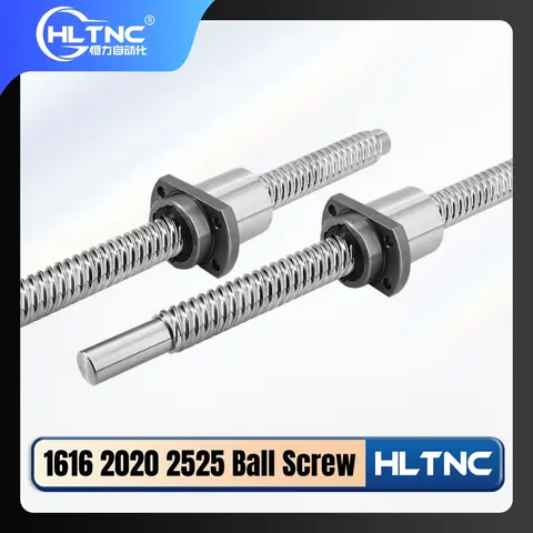 Machined Ball Screw SFE1616 SFE2020 SFE2525 C7 Roller Ballscrew With the Nut For CNC Parts