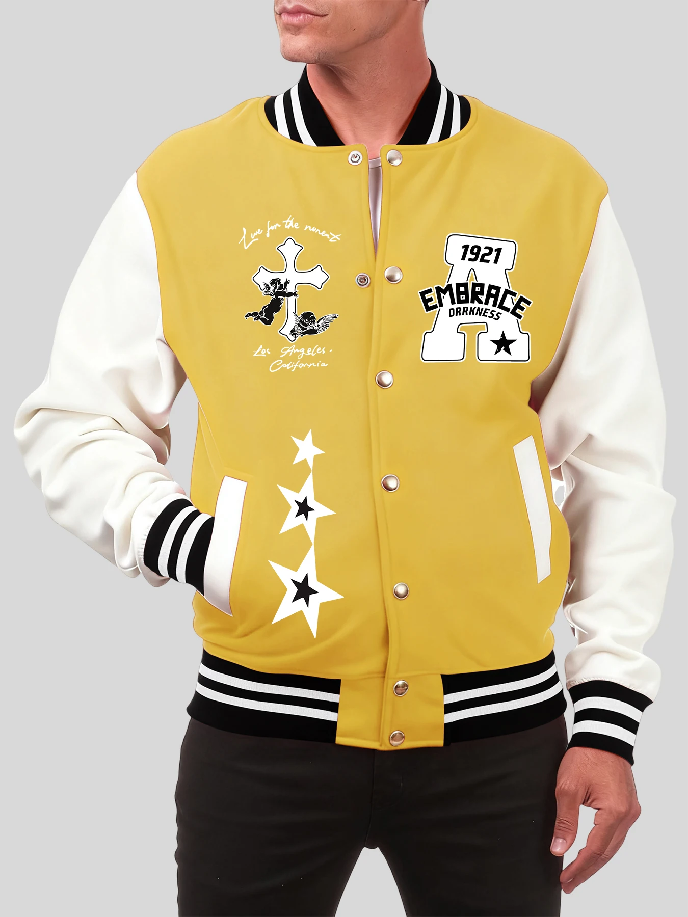 1921 Emrace A Pentagram Printing Men Baseball Uniform Colorful Loose Streetwear Cotton Vintage Clothes Autumn Button Jacket
1921 Emrace A Pentagram Printing Men Baseball Uniform Colorful Loose Streetwear Cotton Vintage Clothes Autumn Button Jacket