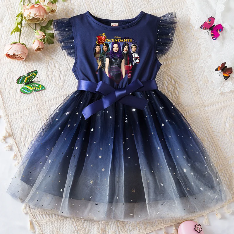 Descendants Girls Sequin Tutu Dress with Bow Flutter Sleeves Summer Princess Party Outfit for Toddler Kids 2-6 Years
Descendants Girls Sequin Tutu Dress with Bow Flutter Sleeves Summer Princess Party Outfit for Toddler Kids 2-6 Years