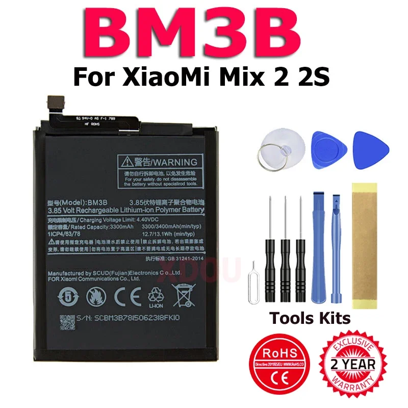 XDOU Replacement Battery BM3B For Xiaomi MIX 2 2S 3400mAh High Capacity Phone Batteries Free Tools
XDOU Replacement Battery BM3B For Xiaomi MIX 2 2S 3400mAh High Capacity Phone Batteries Free Tools