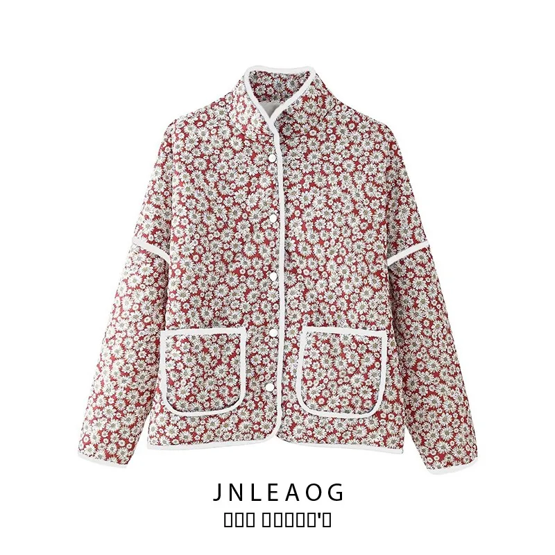 Модная женская хлопковая куртка с принтом ромашек, осенняя новинка, прямой крой, длинный рукав, воротник-стойка, на одной пуговице
Модная женская хлопковая куртка с принтом ромашек, осенняя новинка, прямой крой, длинный рукав, воротник-стойка, на одной пуговице