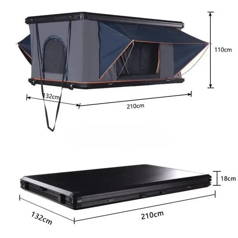 KQX Camping Tent Summer Four-Season Eco-Friendly Waterproof Quick Automatic Opening Off-road Hardtop Roof Top Tent
KQX Camping Tent Summer Four-Season Eco-Friendly Waterproof Quick Automatic Opening Off-road Hardtop Roof Top Tent