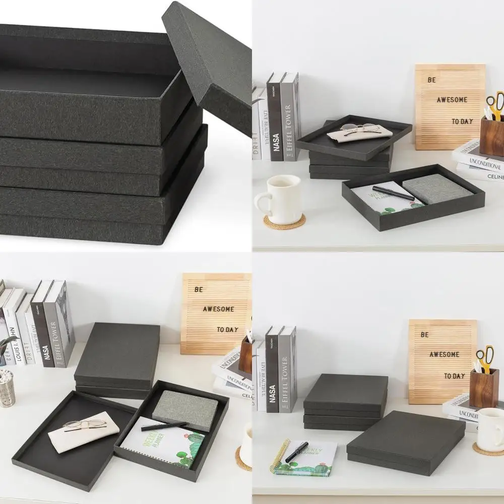 3-Pack Storage Boxes, 13.2x9.8x1.8, Multipurpose Craft & Photo Organizer, Stackable Cardboard for Home and Office, Slate Gray
3-Pack Storage Boxes, 13.2x9.8x1.8, Multipurpose Craft & Photo Organizer, Stackable Cardboard for Home and Office, Slate Gray