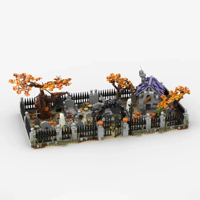MOC Halloween Series Modular Cemetery Building Blocks Assembly Model Creative Architecture Building Bricks Toy Children present
MOC Halloween Series Modular Cemetery Building Blocks Assembly Model Creative Architecture Building Bricks Toy Children present