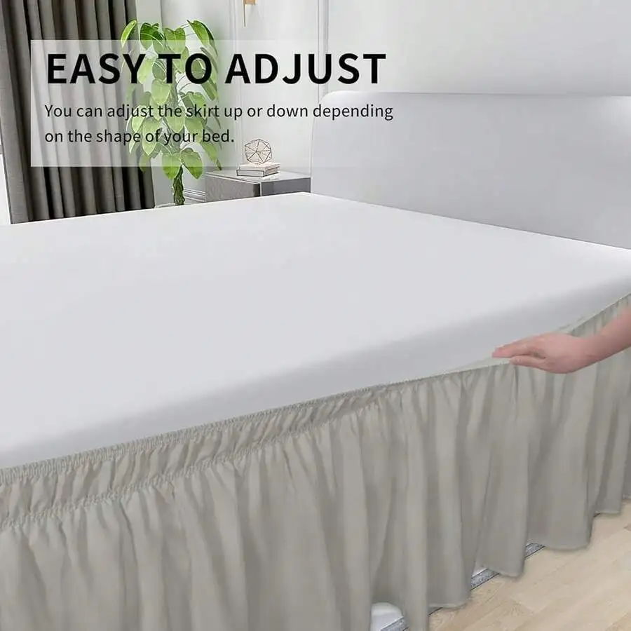 Adjustable Bed Skirt For Twin Or Full Size Bed, 22 Inch Drop, Elastic Fitted Design, Easy To Install Without Lifting Mattress
Adjustable Bed Skirt For Twin Or Full Size Bed, 22 Inch Drop, Elastic Fitted Design, Easy To Install Without Lifting Mattress
