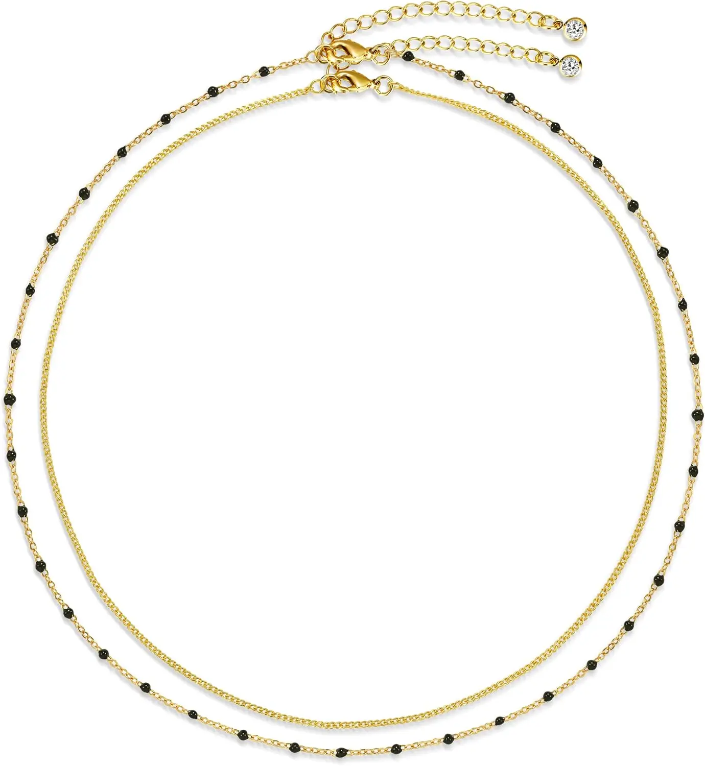 Изящное ожерелье для женщин с позолотой 14K/посеребрением, тонкое многослойное ожерелье-чокер с бусинами и дисками
Изящное ожерелье для женщин с позолотой 14K/посеребрением, тонкое многослойное ожерелье-чокер с бусинами и дисками