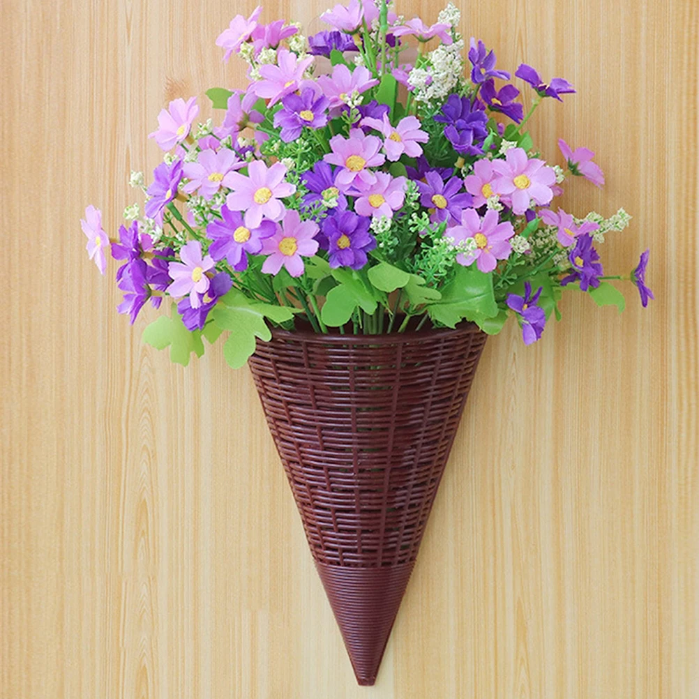 3pcs Rattan Decorative Flower Basket Hanging Planter Extra Large Brown Cone Shaped Wall BasketVintage Woven Storage Hanger
3pcs Rattan Decorative Flower Basket Hanging Planter Extra Large Brown Cone Shaped Wall BasketVintage Woven Storage Hanger