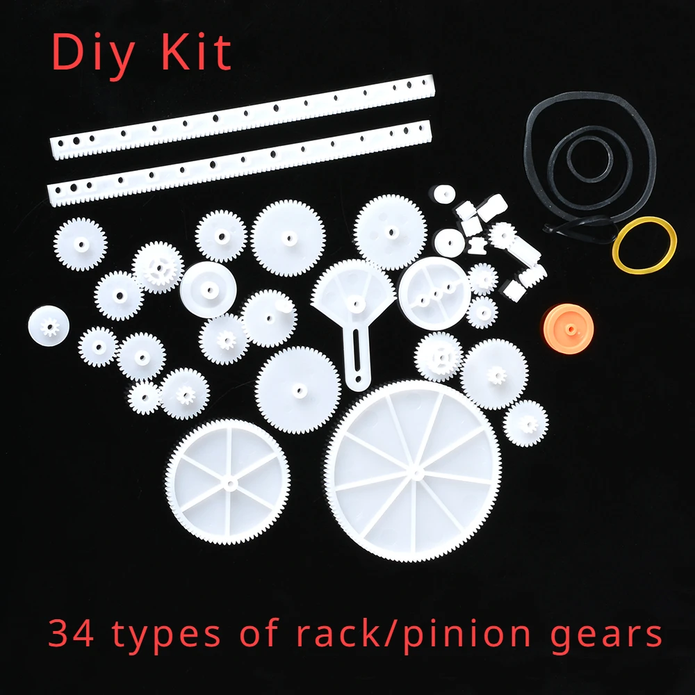 34 Kinds of Rack and Pinion Gear Bag Toy Model Pulley Plastic Worm Gear Reducer Diy Kit
34 Kinds of Rack and Pinion Gear Bag Toy Model Pulley Plastic Worm Gear Reducer Diy Kit