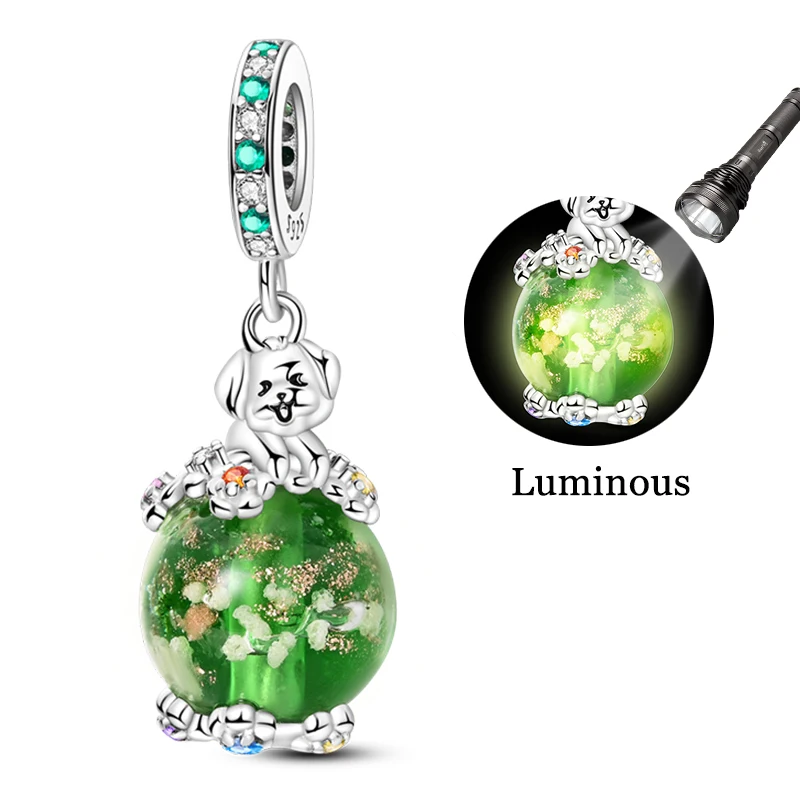New 925 Sterling Silver Nightlight Happy Dog Charms Pendant Fit 3mm Original Bracelet DIY Women Fine Birthday Party Jewelry Gift
New 925 Sterling Silver Nightlight Happy Dog Charms Pendant Fit 3mm Original Bracelet DIY Women Fine Birthday Party Jewelry Gift