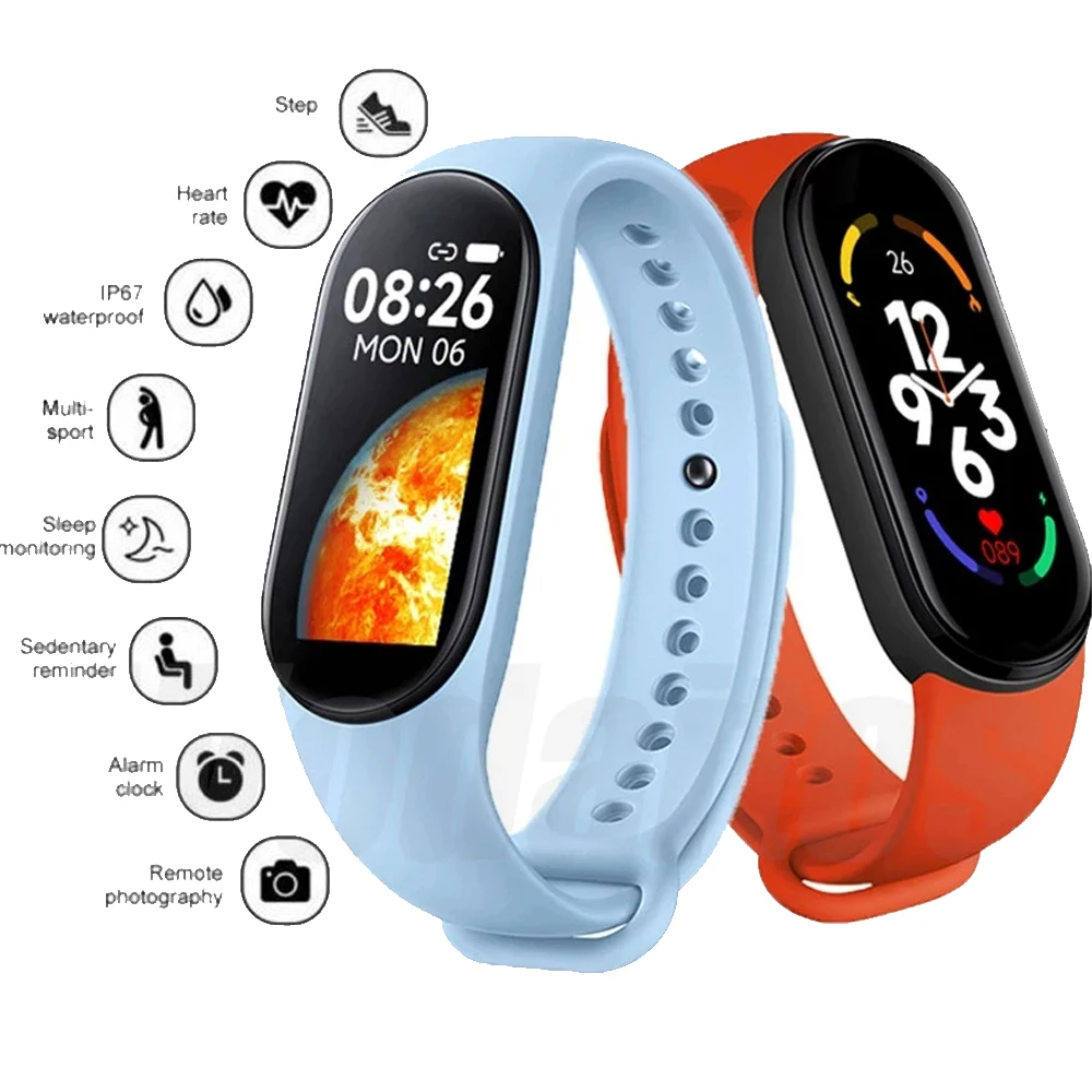 10PCS Sports 7 Smart Band IP67 Waterproof Smart Watch Men Blood Pressure Heart Rate Monitor Fitness MIband Wristband Bracelet
10PCS Sports 7 Smart Band IP67 Waterproof Smart Watch Men Blood Pressure Heart Rate Monitor Fitness MIband Wristband Bracelet