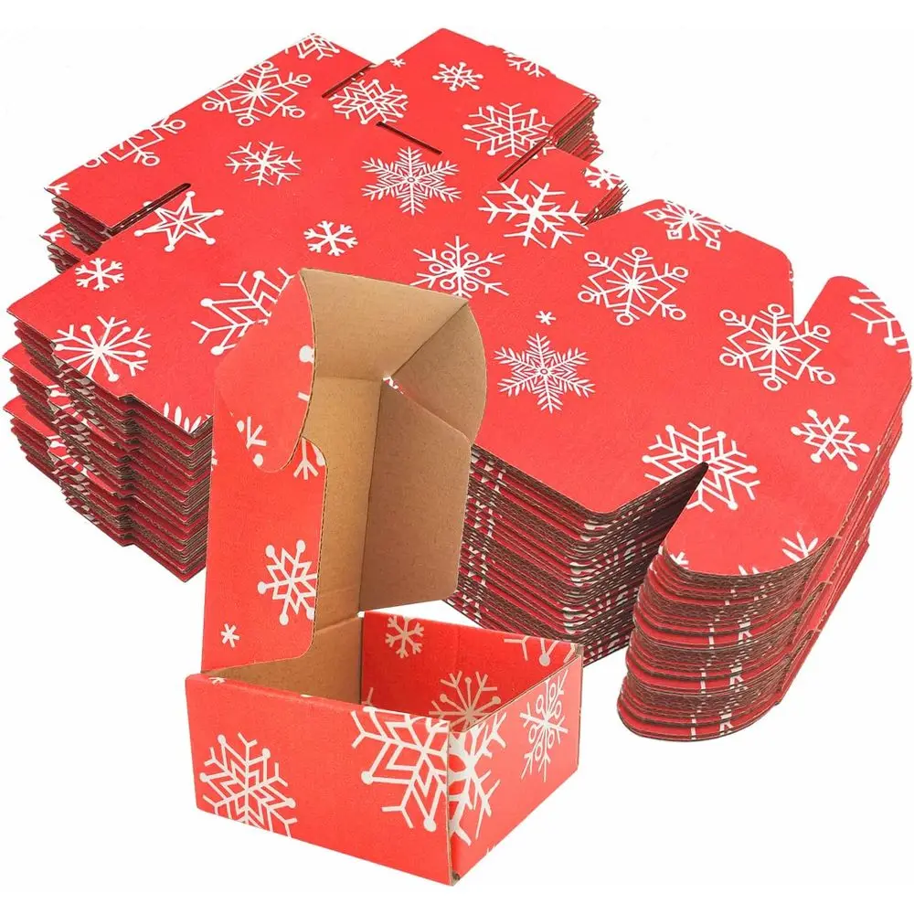 Recyclable Cardboard Small Shipping Mailer Boxes, Red & White, 4x4x2 Inches
Recyclable Cardboard Small Shipping Mailer Boxes, Red & White, 4x4x2 Inches