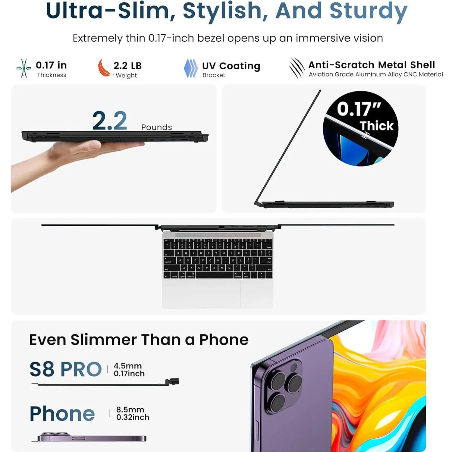 2026unique Kwumsy OEM ODM S8 PRO Тройной удлинитель экрана ноутбука Двойной 14-дюймовый портативный тройной экран 1080P для ноутбука
2026unique Kwumsy OEM ODM S8 PRO Тройной удлинитель экрана ноутбука Двойной 14-дюймовый портативный тройной экран 1080P для ноутбука