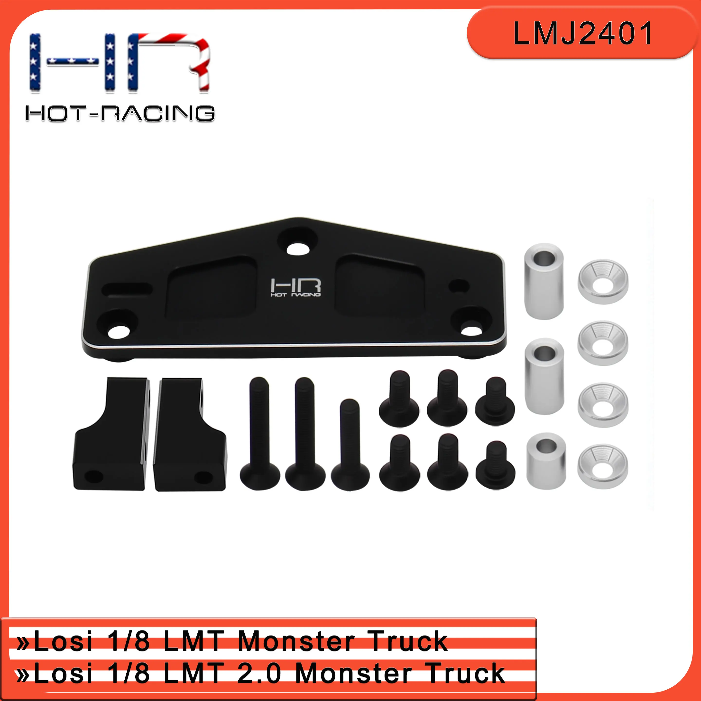 Hot Racing Adjustable Aluminum Servo Mount Losi LMT LMT 2.0
Hot Racing Adjustable Aluminum Servo Mount Losi LMT LMT 2.0