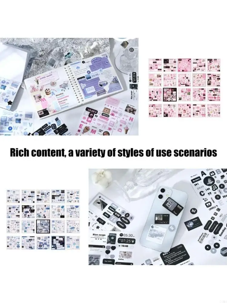 CORA Aesthetic Stickers for Scrapbooking Notebook Journal Planner Album, 20Sheets/Pad
CORA Aesthetic Stickers for Scrapbooking Notebook Journal Planner Album, 20Sheets/Pad