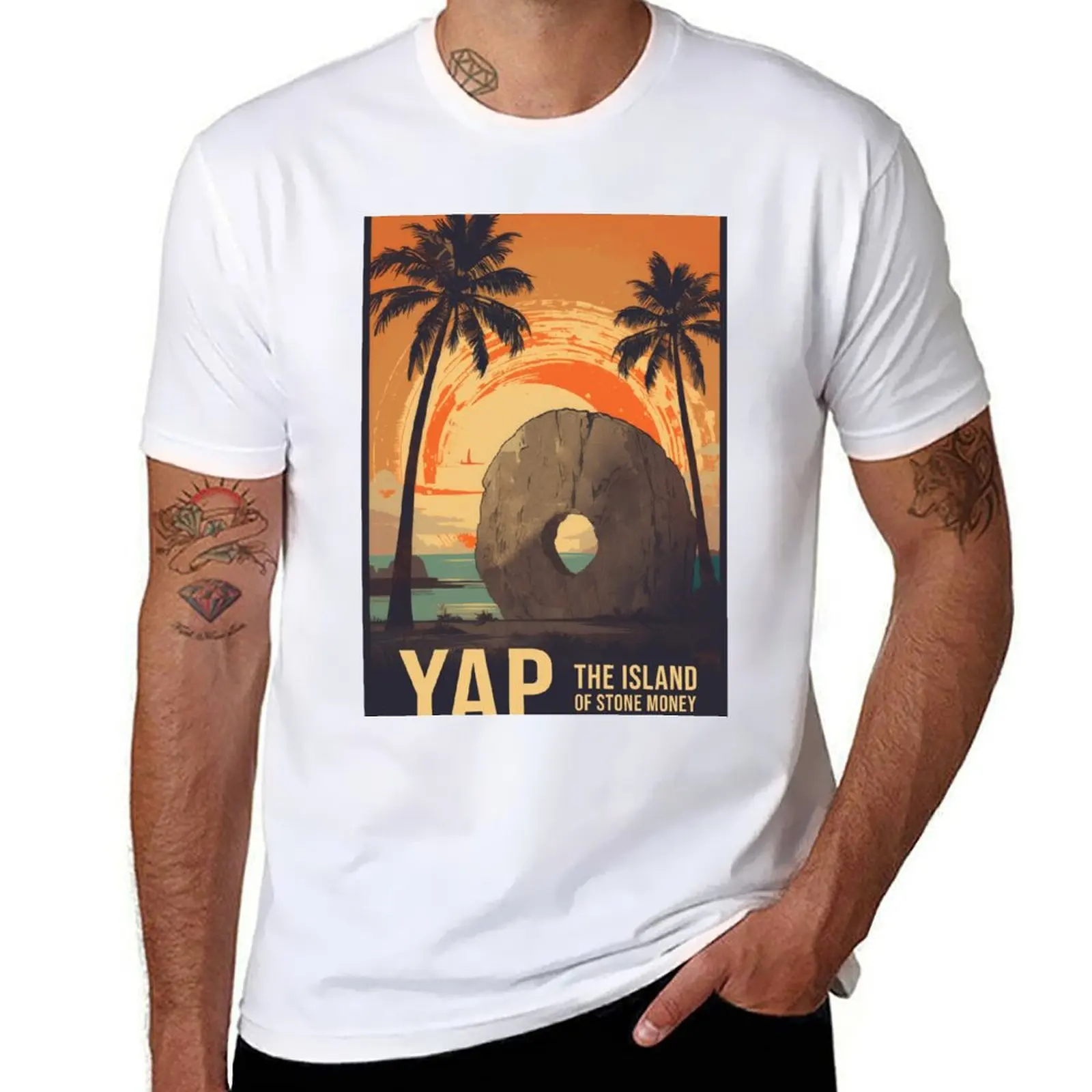 Yap, The Island of Stone Money T-Shirt man t shirt cotton high quality anime t shirts for man
Yap, The Island of Stone Money T-Shirt man t shirt cotton high quality anime t shirts for man