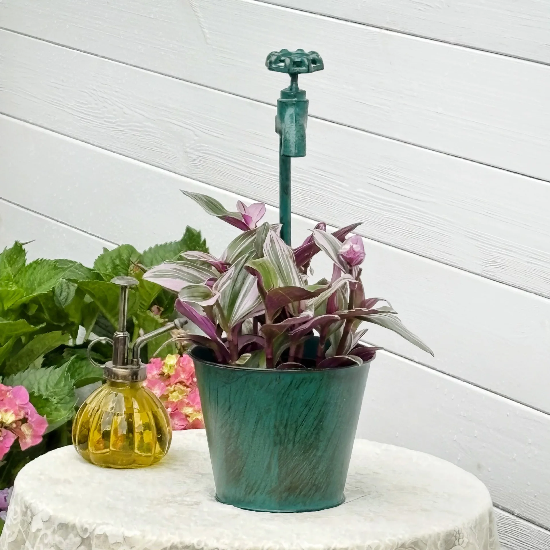 Iron Faucet Single Bucket Flower Pot Creative Balcony Garden Outdoor Yard Decor
Iron Faucet Single Bucket Flower Pot Creative Balcony Garden Outdoor Yard Decor