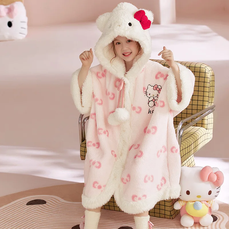Hello Kittys Child Pajamas Girl Coral Fleece Nightgown Autumn Winter New Kawaii Children's Clothing Cartoon Lounge Clothes
Hello Kittys Child Pajamas Girl Coral Fleece Nightgown Autumn Winter New Kawaii Children's Clothing Cartoon Lounge Clothes