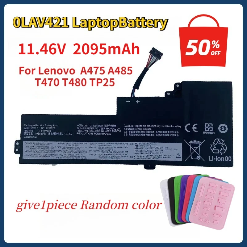 01AV421Laptop Battery Compatible for Lenovo TThinkPad T470 T480 A475 A485 A285 Notebook 01AV489 SB10K97576 SB10K97578 11.46V24Wh
01AV421Laptop Battery Compatible for Lenovo TThinkPad T470 T480 A475 A485 A285 Notebook 01AV489 SB10K97576 SB10K97578 11.46V24Wh