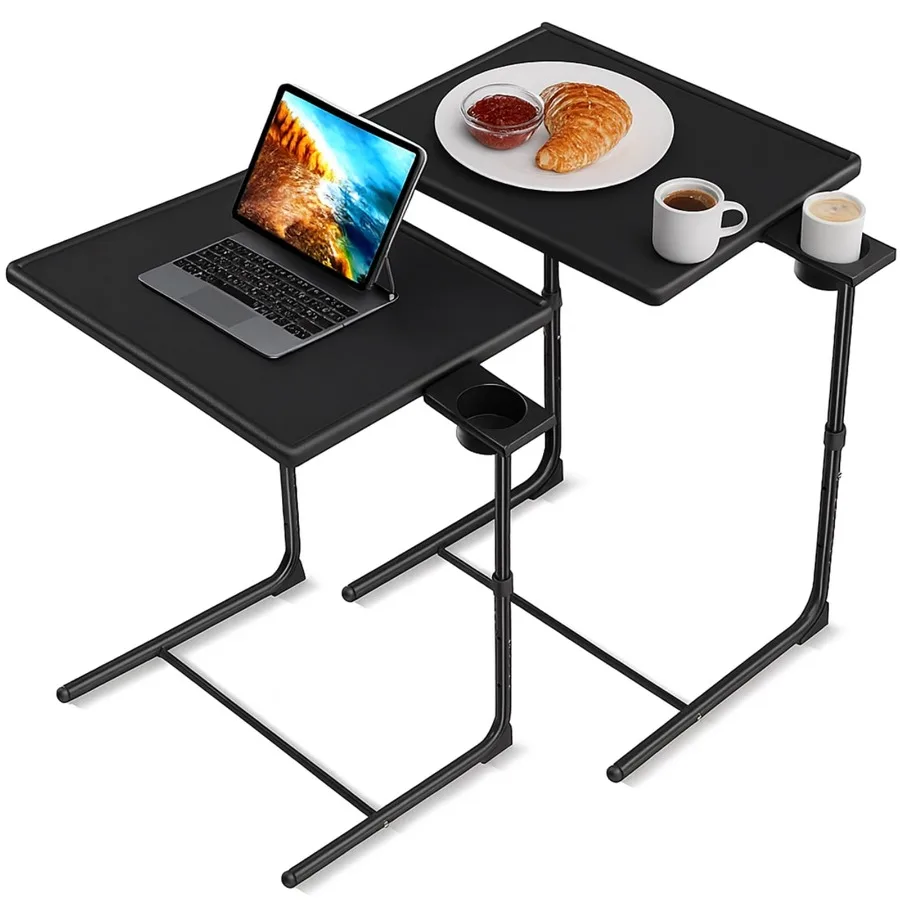 2 pack Folding TV Tray Table Set Sofa Desk TV Dinner Tray for Home Office Black
2 pack Folding TV Tray Table Set Sofa Desk TV Dinner Tray for Home Office Black