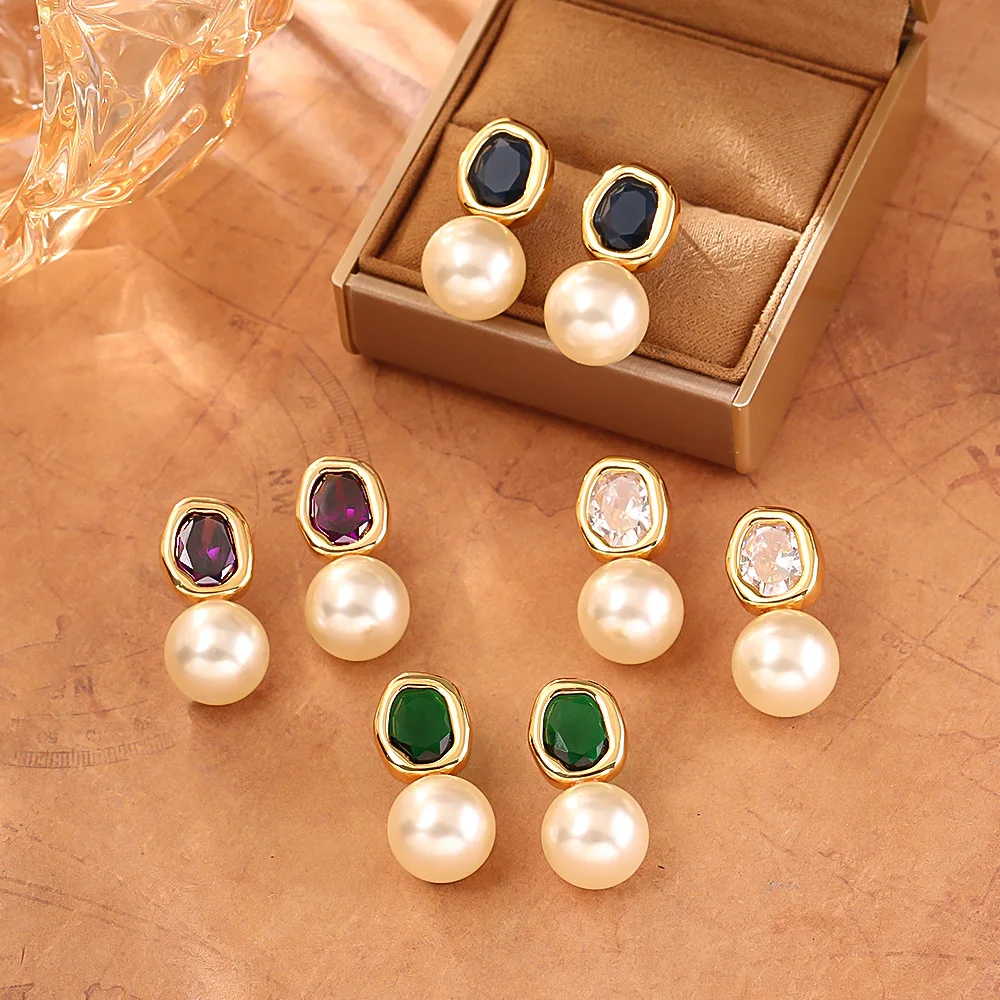 Fashionable and exquisite irregular zircon pearl earrings niche design elegant simple earrings versatile commuting earrings
Fashionable and exquisite irregular zircon pearl earrings niche design elegant simple earrings versatile commuting earrings