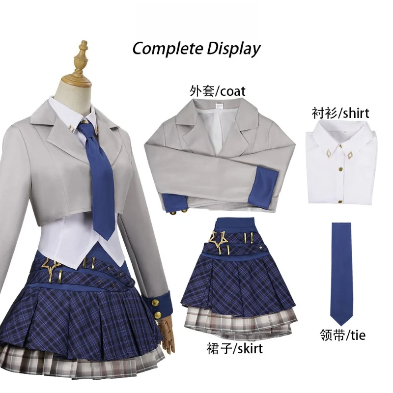 Anime School Uniform Cos Costume Gray Short Blazer Shirt Plaid Pleated Skirt Tie Full Set JK Outfit for Comic Con Party Dress Up
Anime School Uniform Cos Costume Gray Short Blazer Shirt Plaid Pleated Skirt Tie Full Set JK Outfit for Comic Con Party Dress Up