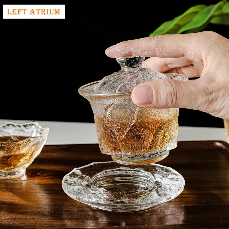 Glacier Glass Gaiwan For Tea Porcelain Tureen With Lid Transperent Teaware Kung Fu Tea Ceremony Set Tea Bowls Chawan 150ml
Glacier Glass Gaiwan For Tea Porcelain Tureen With Lid Transperent Teaware Kung Fu Tea Ceremony Set Tea Bowls Chawan 150ml