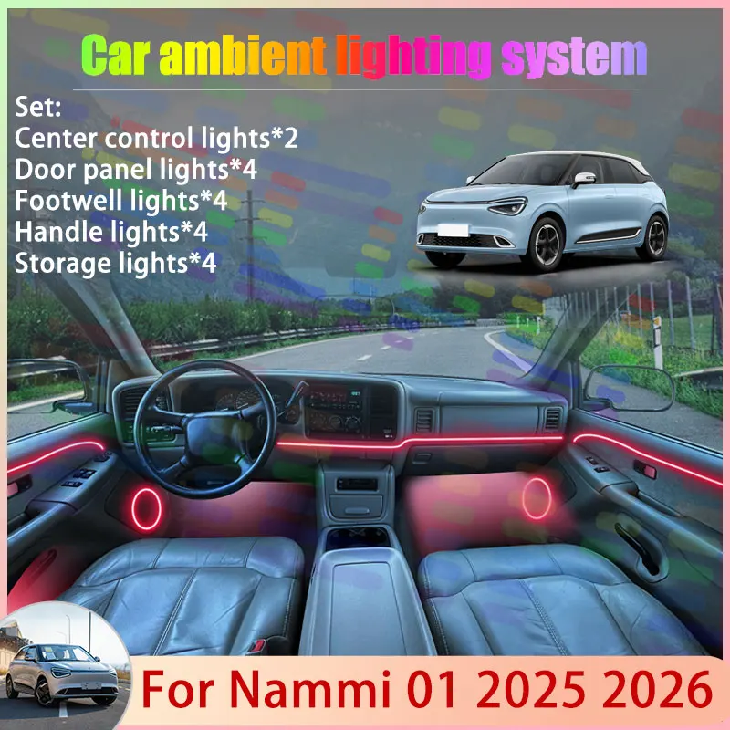 For Nammi 01 2025 2026 Box Innoson IVM EX02 2/24 in 1 Car Atmosphere Light Lamp RGB Shade Ensemble Streamer Atmosphere Set Parts
For Nammi 01 2025 2026 Box Innoson IVM EX02 2/24 in 1 Car Atmosphere Light Lamp RGB Shade Ensemble Streamer Atmosphere Set Parts