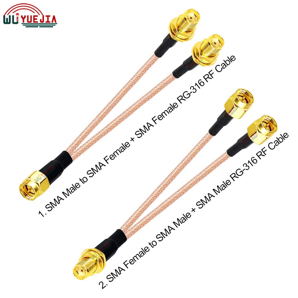 RG-316 1 to 2 Y Type SMA Male Plug Female to Double SMA Male or SMA Jack 50ohm RF Connector Coaxial Cable Antenna Jumper Pigtail
RG-316 1 to 2 Y Type SMA Male Plug Female to Double SMA Male or SMA Jack 50ohm RF Connector Coaxial Cable Antenna Jumper Pigtail