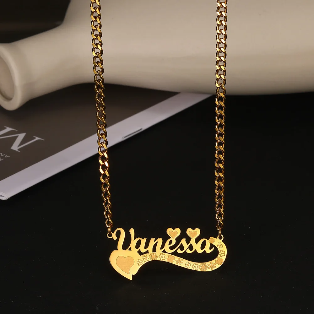 Custom Engraved Name Necklace Personalized Stainless Steel Gold Color Heart Nameplate Choker Necklaces For Women Girl Jewelry
Custom Engraved Name Necklace Personalized Stainless Steel Gold Color Heart Nameplate Choker Necklaces For Women Girl Jewelry