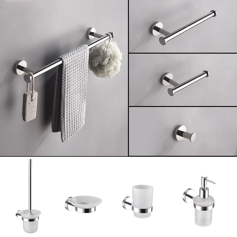Chrome Plated High-quality Stainless Steel Wall-mounted Towel Stick Toilet Bathroom Bathrobe Soap Dishwashing Brush Bathroom Set
Chrome Plated High-quality Stainless Steel Wall-mounted Towel Stick Toilet Bathroom Bathrobe Soap Dishwashing Brush Bathroom Set