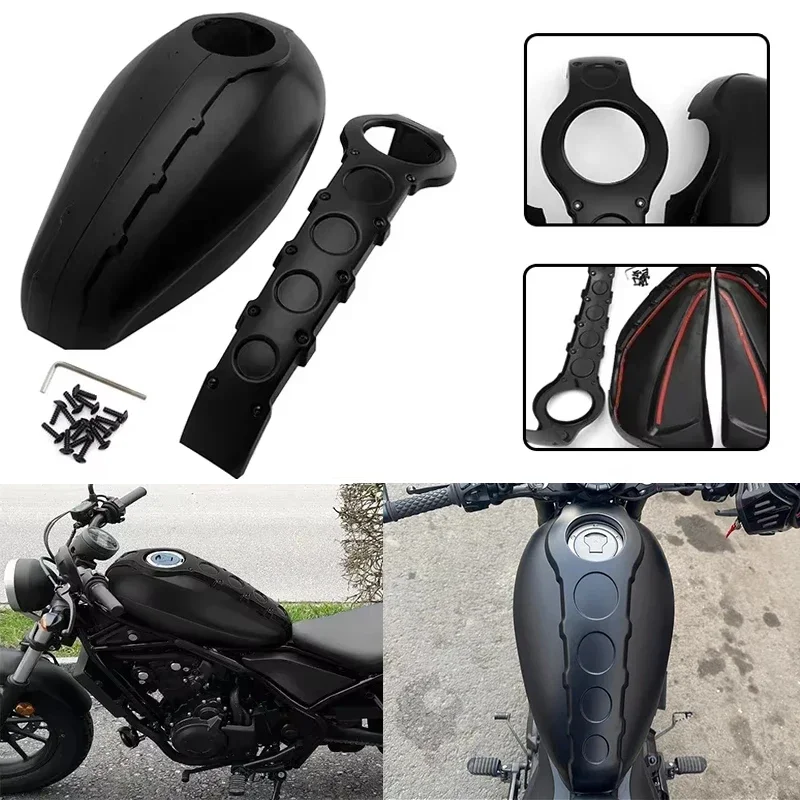Matte Black Motorcycle Accessories Oil Fuel Gas Tank Full Cover Guard Protector ABS For Honda Rebdl CM 300 CMX300 2017-2023 2022
Matte Black Motorcycle Accessories Oil Fuel Gas Tank Full Cover Guard Protector ABS For Honda Rebdl CM 300 CMX300 2017-2023 2022