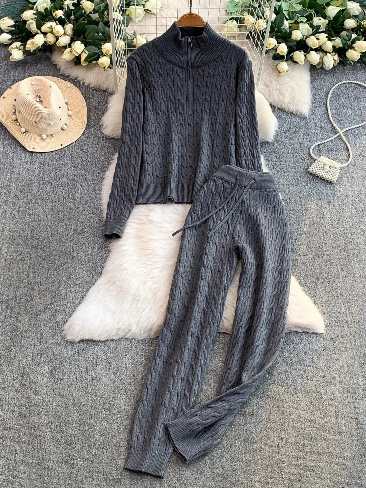 Casual set women's winter fashion thickened zipper stand collar coat+high waist slim leggings solid color two-piece set
Casual set women's winter fashion thickened zipper stand collar coat+high waist slim leggings solid color two-piece set