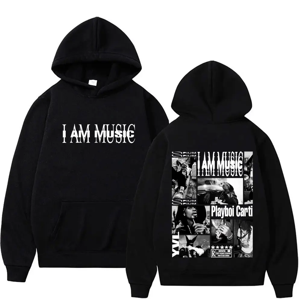 Playboi Carti I AM MUSIC Album Logo Hoodie Men Women's Fashion Vintage Hip Hop Streetwear Male Casual Fleece Cotton Sweatshirt
Playboi Carti I AM MUSIC Album Logo Hoodie Men Women's Fashion Vintage Hip Hop Streetwear Male Casual Fleece Cotton Sweatshirt
