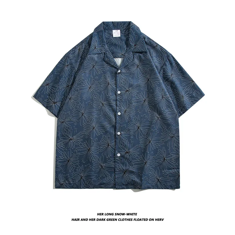 Youth Half Sleeve Ice Silk Flower Men's Shirt American Style Loose Summer Hawaiian Beach Coat Short Sleeve Summer Shirt
Youth Half Sleeve Ice Silk Flower Men's Shirt American Style Loose Summer Hawaiian Beach Coat Short Sleeve Summer Shirt