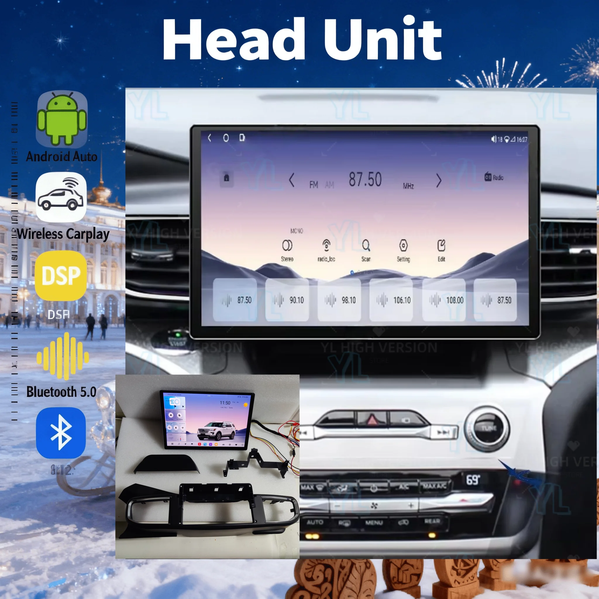 13 Inch For Ford Explorer 2020-2024 Car Multimedia Player Gps Radio Android14.0 Octa Core Carplay 4G+WIFI Carplay Auto Head Unit
13 Inch For Ford Explorer 2020-2024 Car Multimedia Player Gps Radio Android14.0 Octa Core Carplay 4G+WIFI Carplay Auto Head Unit