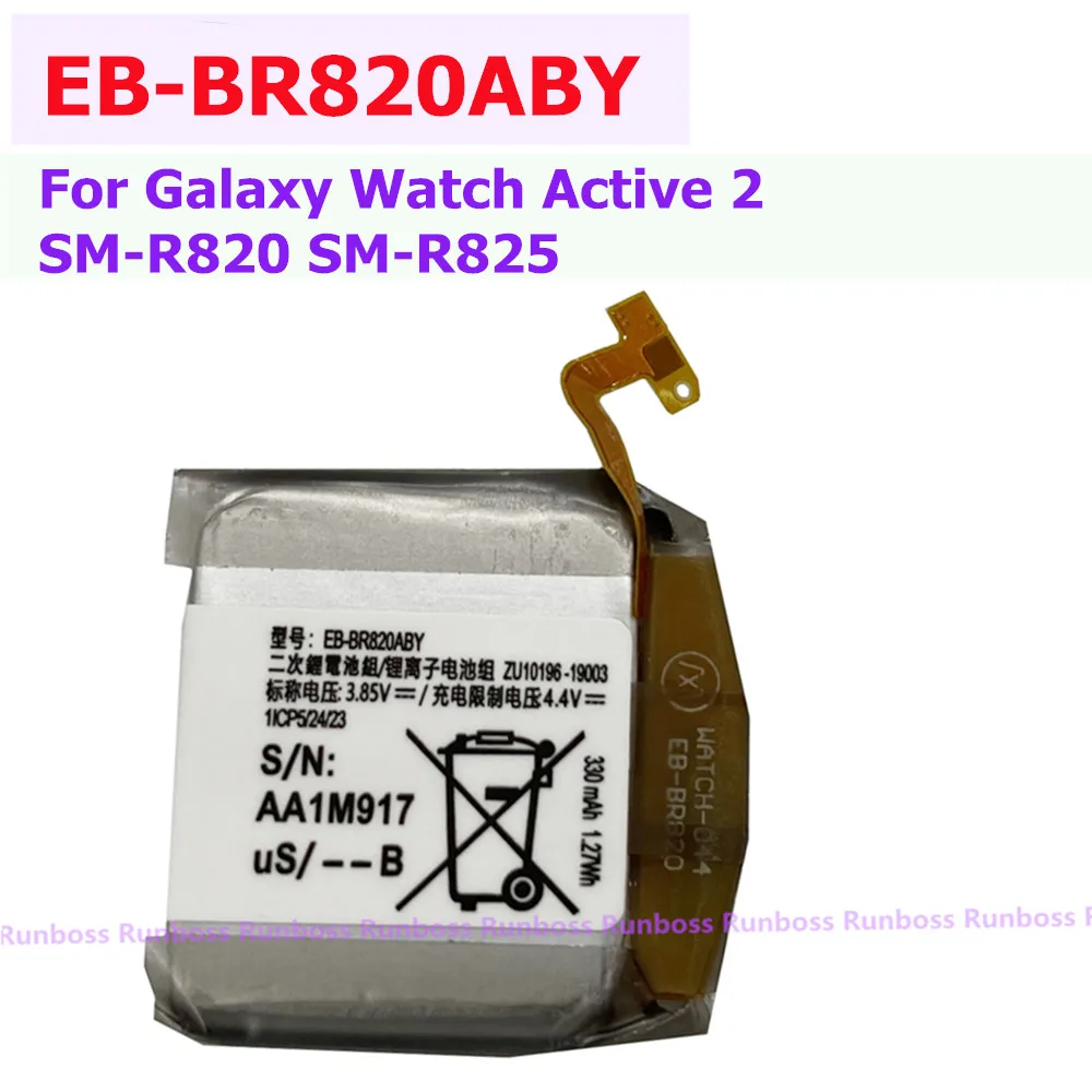 EB-BR820ABY, 330 мАч, новый аккумулятор для Samsung Galaxy Watch Active 2 Active2 SM-R820 SM-R825, 44 мм, аккумуляторы + инструменты
EB-BR820ABY, 330 мАч, новый аккумулятор для Samsung Galaxy Watch Active 2 Active2 SM-R820 SM-R825, 44 мм, аккумуляторы + инструменты