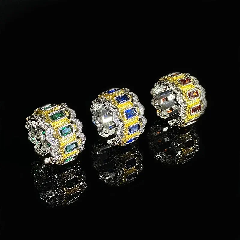 MDL Moissa!ite Style Wide Italian Vintage Court Emerald Ring Premium Feeling Woven Carved Gold Lace Open Ring
MDL Moissa!ite Style Wide Italian Vintage Court Emerald Ring Premium Feeling Woven Carved Gold Lace Open Ring