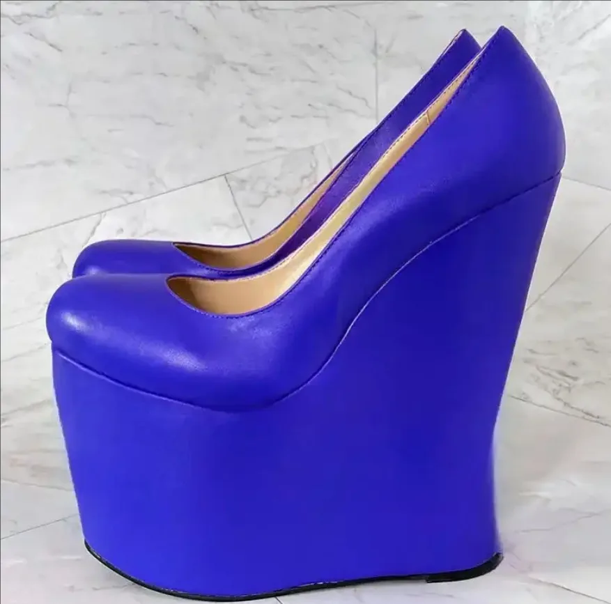 Women Platform Wedges High Heels Round Toe 15CM Faux Leather Handmade Ladies Shoes Woman Slip On Height Increased Heels
Women Platform Wedges High Heels Round Toe 15CM Faux Leather Handmade Ladies Shoes Woman Slip On Height Increased Heels