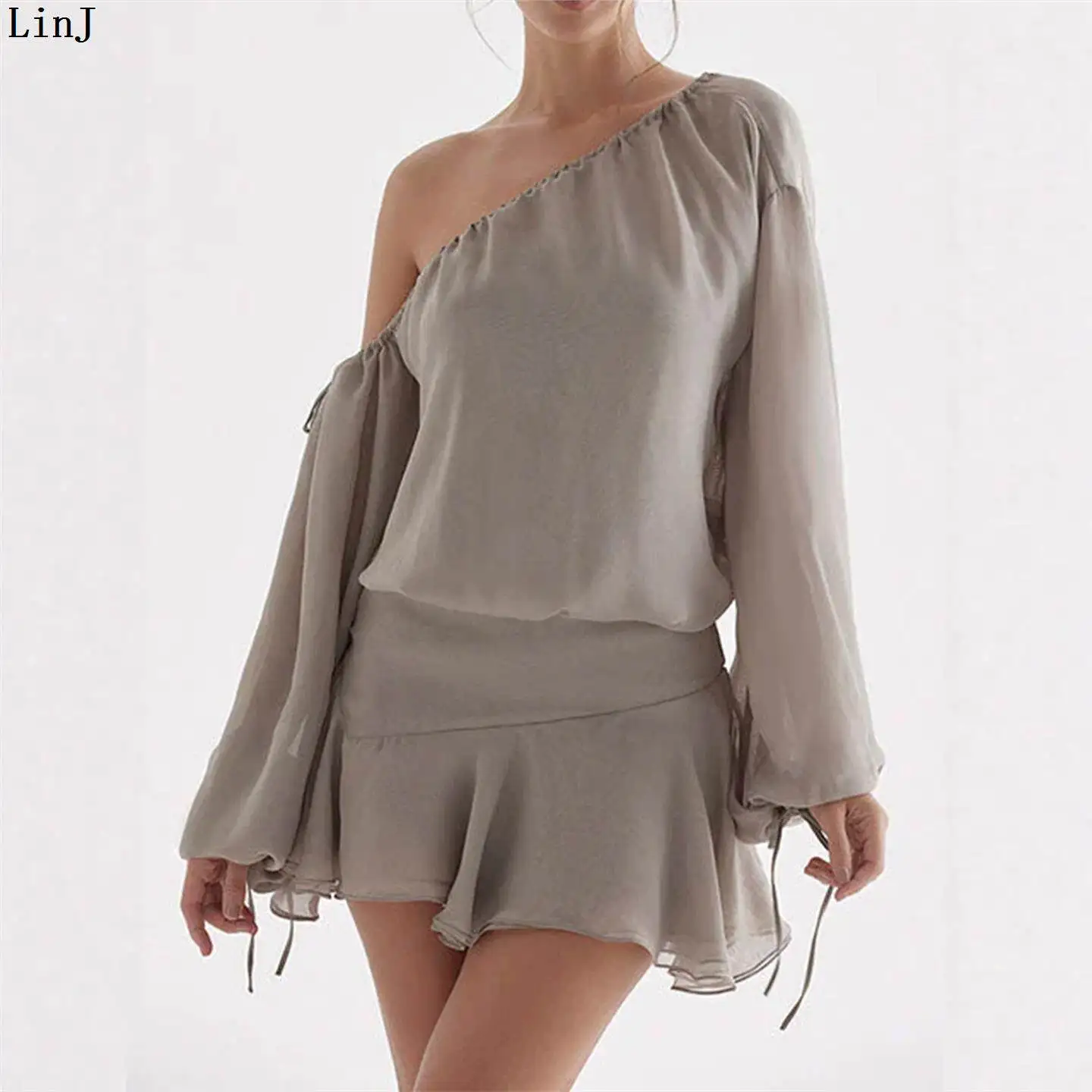 Pure Desire Fashion Long Sleeve Shoulder Bared Dress with Ruffle Sensation by LinJ Stylish Casual Wear for Women
Pure Desire Fashion Long Sleeve Shoulder Bared Dress with Ruffle Sensation by LinJ Stylish Casual Wear for Women