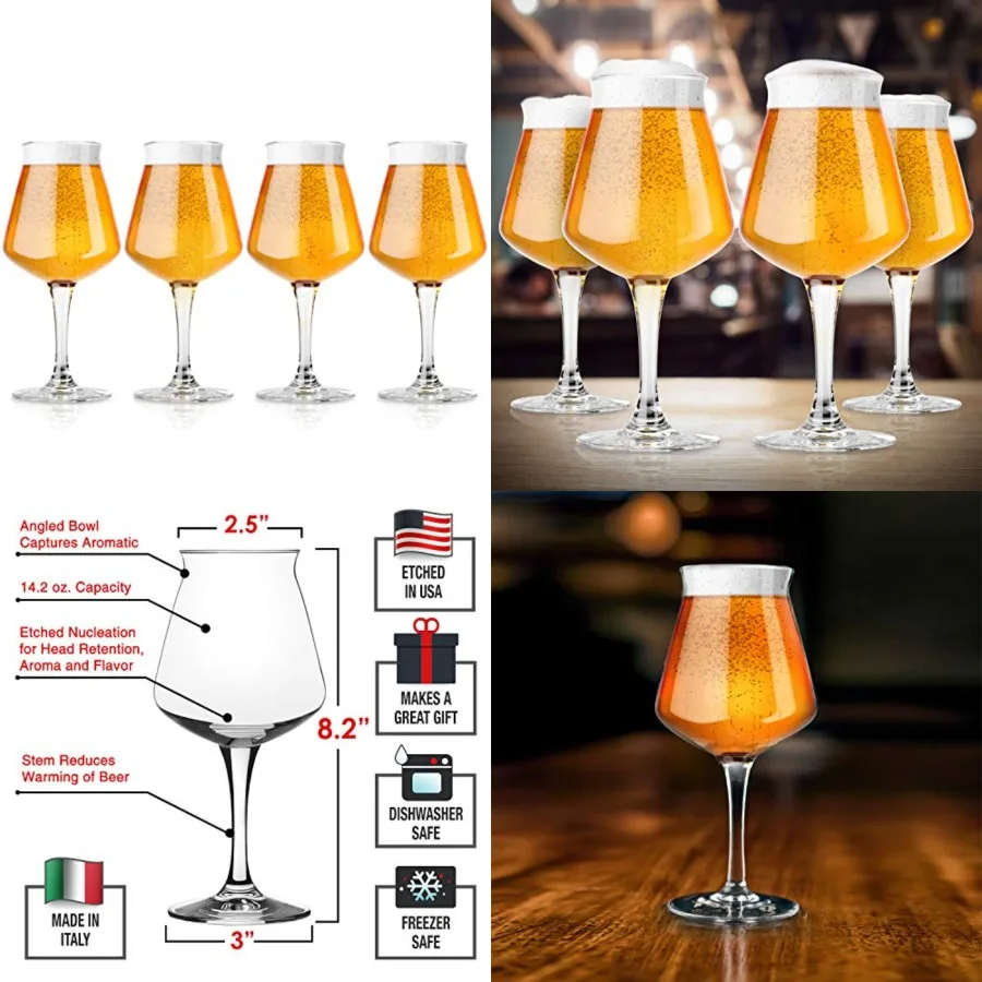 Nucleated Teku 3.0 Beer Glass, .2 oz, Pack - Insulated Glassware for Better Head Retention Aroma Release, Craft Beer Glasses fo
Nucleated Teku 3.0 Beer Glass, .2 oz, Pack - Insulated Glassware for Better Head Retention Aroma Release, Craft Beer Glasses fo