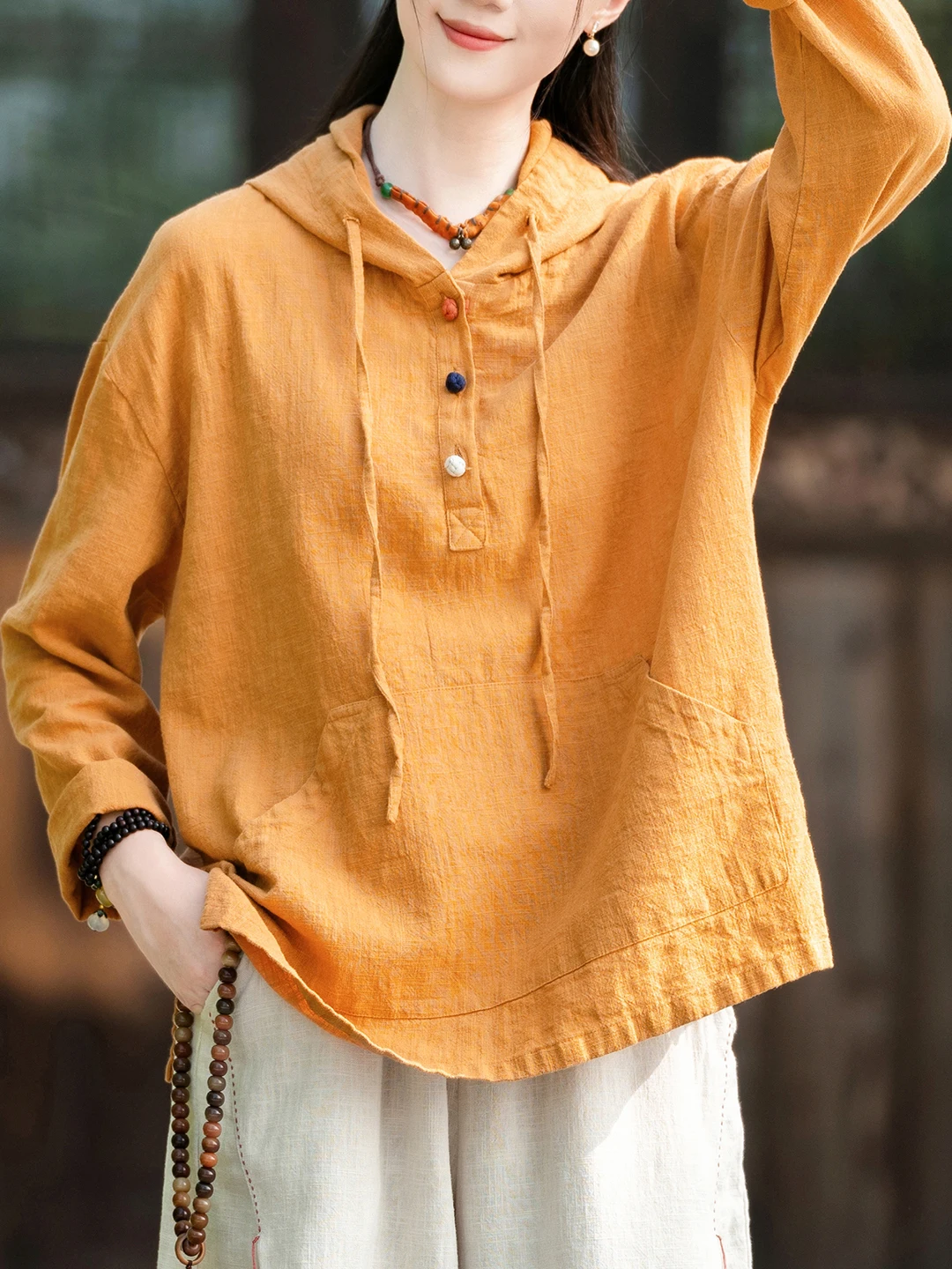 Retro Design Cotton Linen Loose Long Sve Hooded Top for Women Breathable Comfortable Casual Loose Fit Color irt
Retro Design Cotton Linen Loose Long Sve Hooded Top for Women Breathable Comfortable Casual Loose Fit Color irt