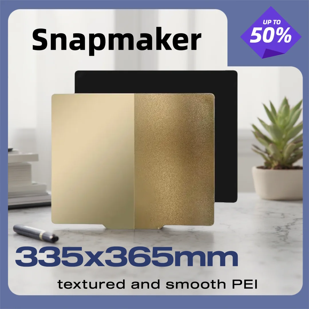 ENERGETIC Magnetic PEI Platform 335x365mm Snapmaker 2 A350 Flexible Spring Steel Sheet Textured/Smooth PEI Double Sided Can Use
ENERGETIC Magnetic PEI Platform 335x365mm Snapmaker 2 A350 Flexible Spring Steel Sheet Textured/Smooth PEI Double Sided Can Use