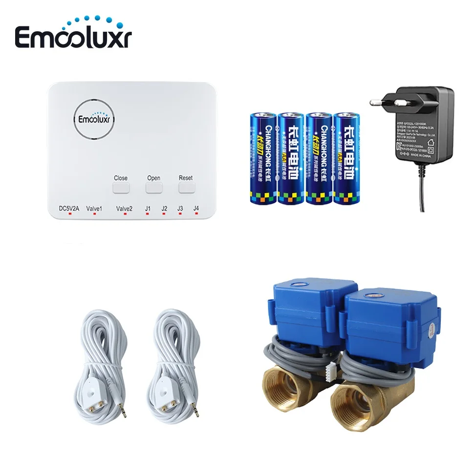 Russia Kazakhstan House Water Leaking Detection System with Double Close Valves BSP and 2pcs 6 meter Long Water Sensor Cable
Russia Kazakhstan House Water Leaking Detection System with Double Close Valves BSP and 2pcs 6 meter Long Water Sensor Cable