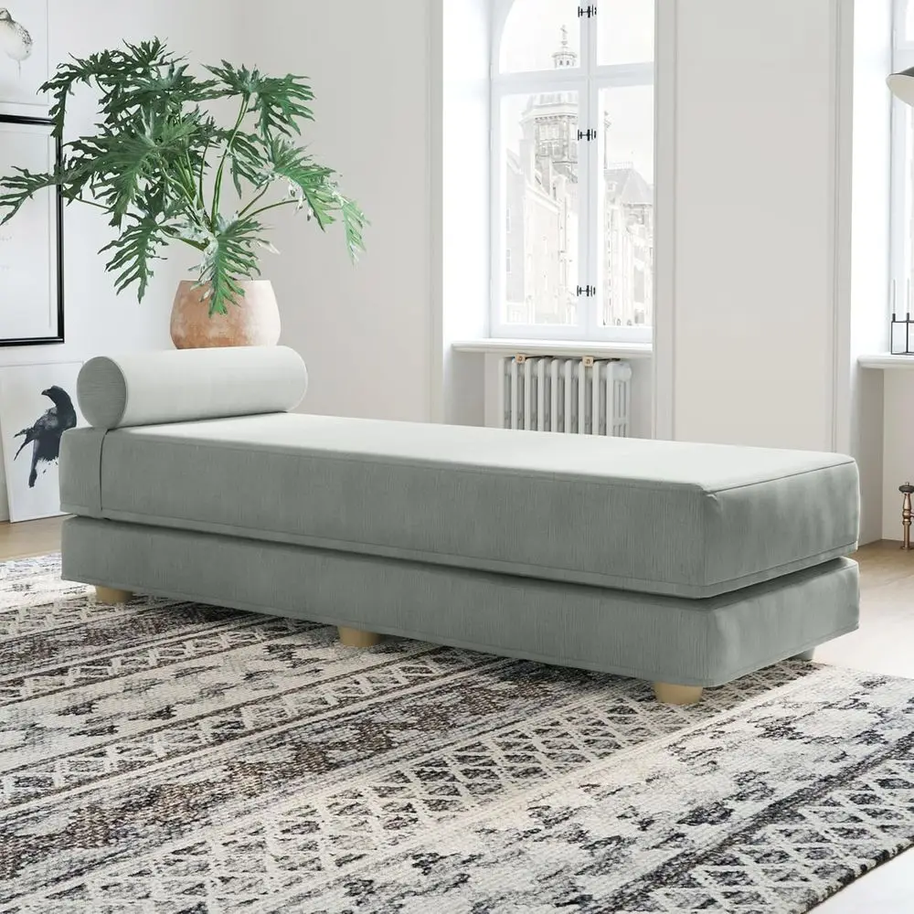 Jaxx n Daybed - old-Out Sleeper Chaise with Premium Memory oam Queen-Size Mattr- Made in the USA - Ice
Jaxx n Daybed - old-Out Sleeper Chaise with Premium Memory oam Queen-Size Mattr- Made in the USA - Ice