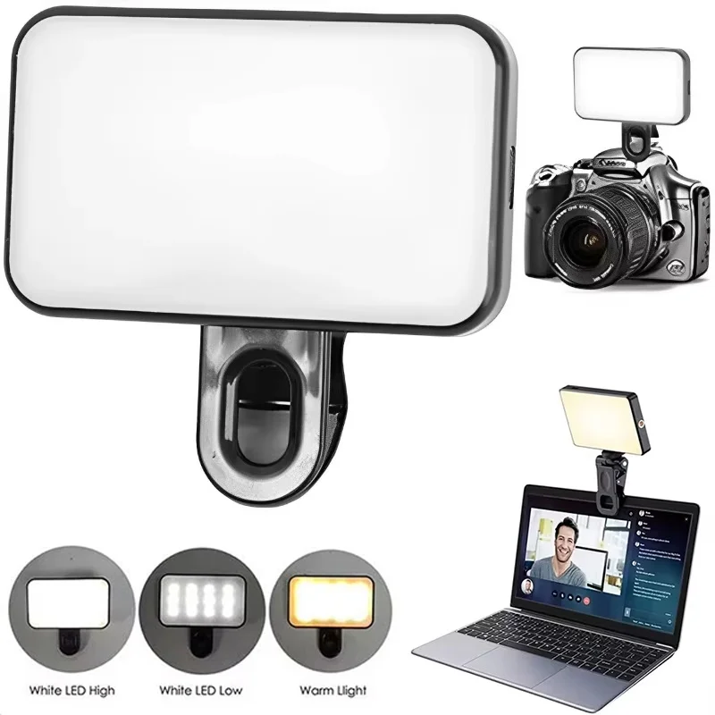 Pocket LED Selfie Light 3 Color Modes Adjustable Brightness Rechargeable Clip on Mobile Phone Computer PC Photography LED Lights
Pocket LED Selfie Light 3 Color Modes Adjustable Brightness Rechargeable Clip on Mobile Phone Computer PC Photography LED Lights