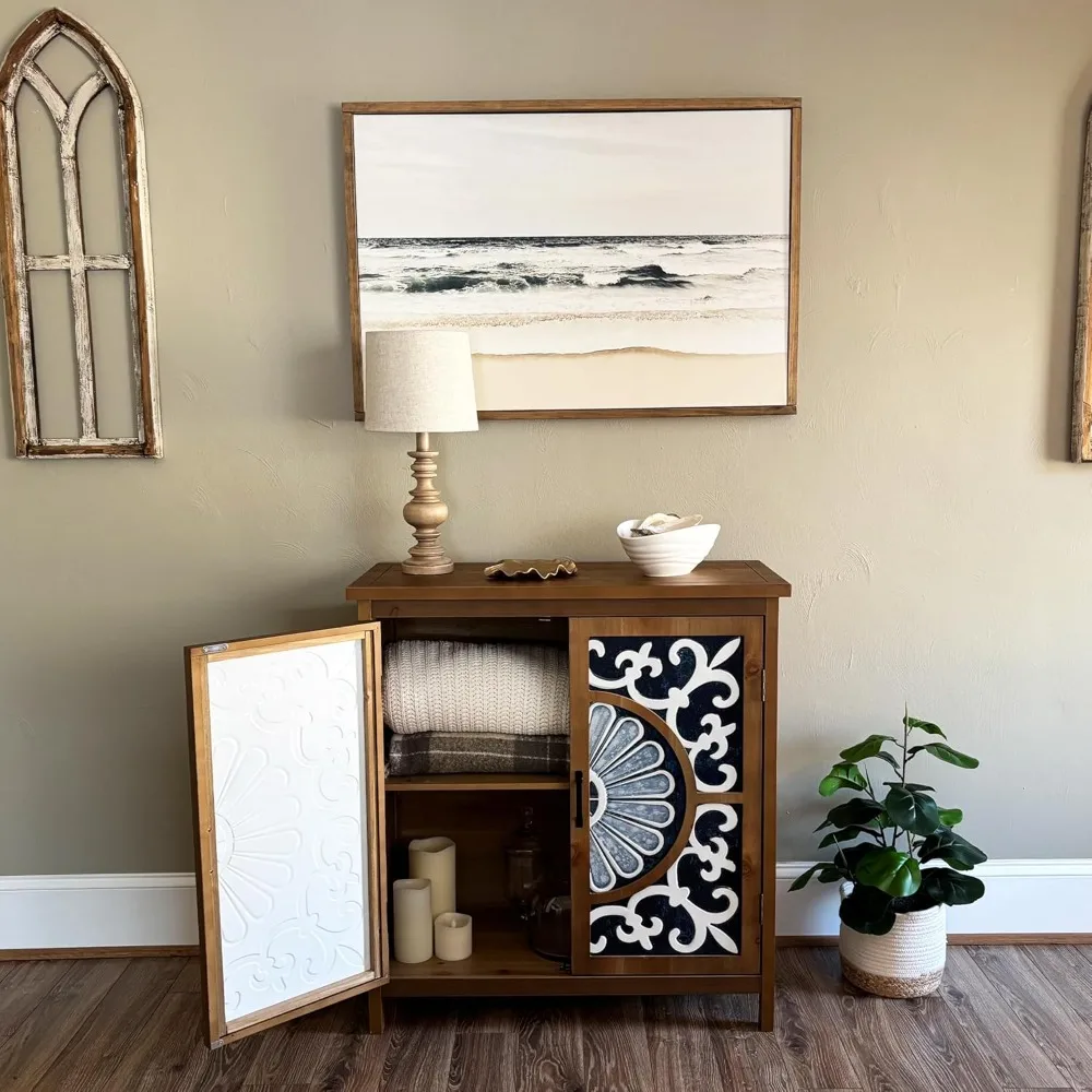 Blue Accent Cabinet with Doors, Small Buffet Sideboard, Customized
Blue Accent Cabinet with Doors, Small Buffet Sideboard, Customized