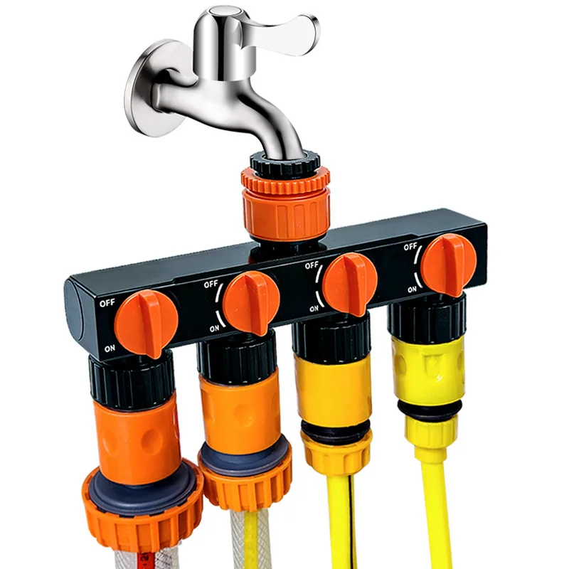 4-Way Garden Hose Pipe Splitter Faucet Diverter Tap Hose Connector Splitter Four Independent Switches For Home Lawn Irrigation
4-Way Garden Hose Pipe Splitter Faucet Diverter Tap Hose Connector Splitter Four Independent Switches For Home Lawn Irrigation