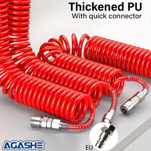 Diameter 0.31in (9/19/29/39/49)ft pneumatic hose, with quick connector, high-pressure retractable spiral air hose.
Diameter 0.31in (9/19/29/39/49)ft pneumatic hose, with quick connector, high-pressure retractable spiral air hose.