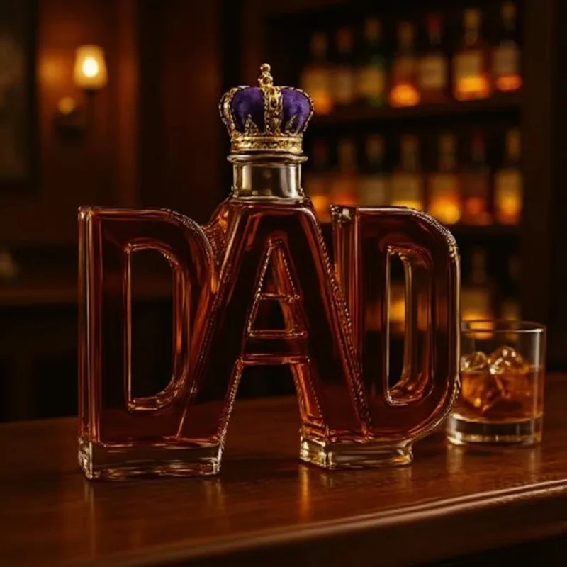 DAD Whiskey Bottle Glass Bottle, Crown Glass Bottle, Home Bar Drinking Device Whiskey Dispenser Wine Decanter Beer
DAD Whiskey Bottle Glass Bottle, Crown Glass Bottle, Home Bar Drinking Device Whiskey Dispenser Wine Decanter Beer